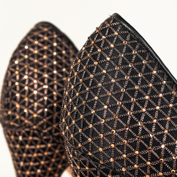 Brian Atwood Maniac Black Rhinestone Platform Pumps - Picture 9 of 10